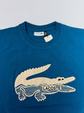 Lacoste Nautical Oversized Crocodile Graphic T-Shirt - Marine Blue