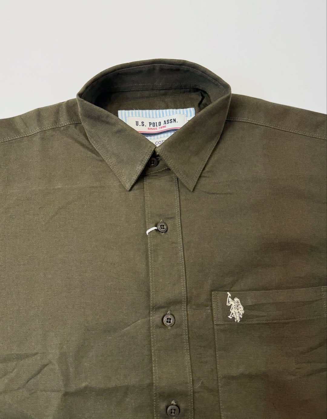 U.S. Polo Assn. Signature Logo Pocket Shirt | Army Green