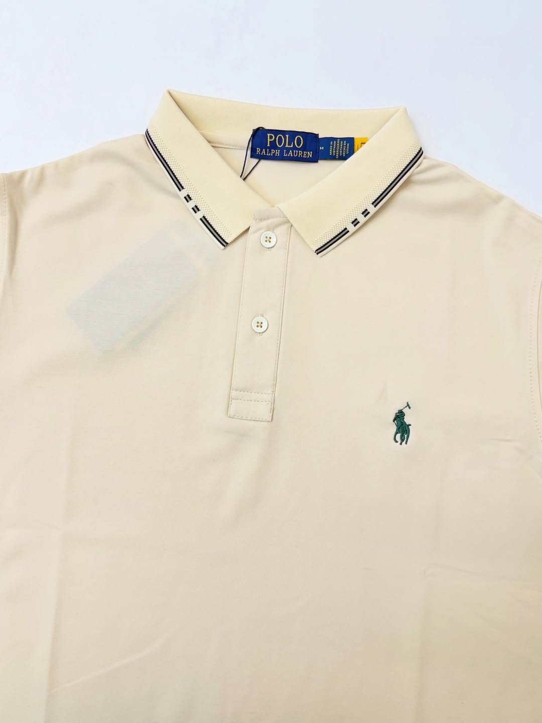 POLO RALPH LAUREN TIPPED COLLAR PIQUE POLO