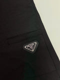 Luxury Inspired Nylon Tech Shorts - Black
