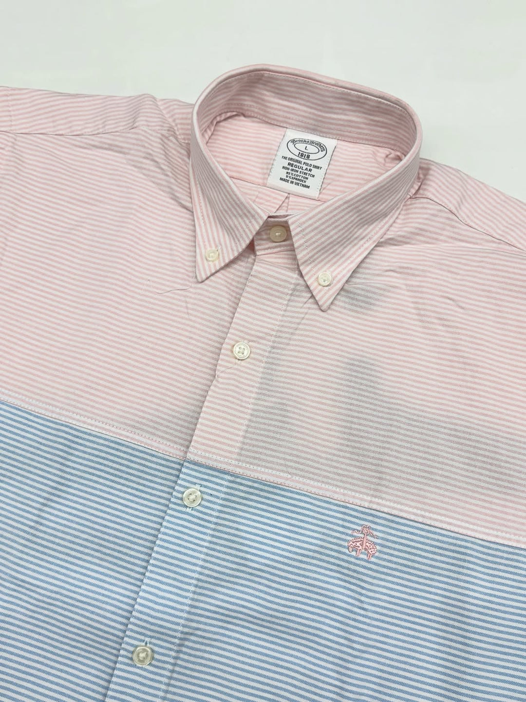Men’s Multi-Pastel "Fun Shirt" – Striped Oxford Button-Down