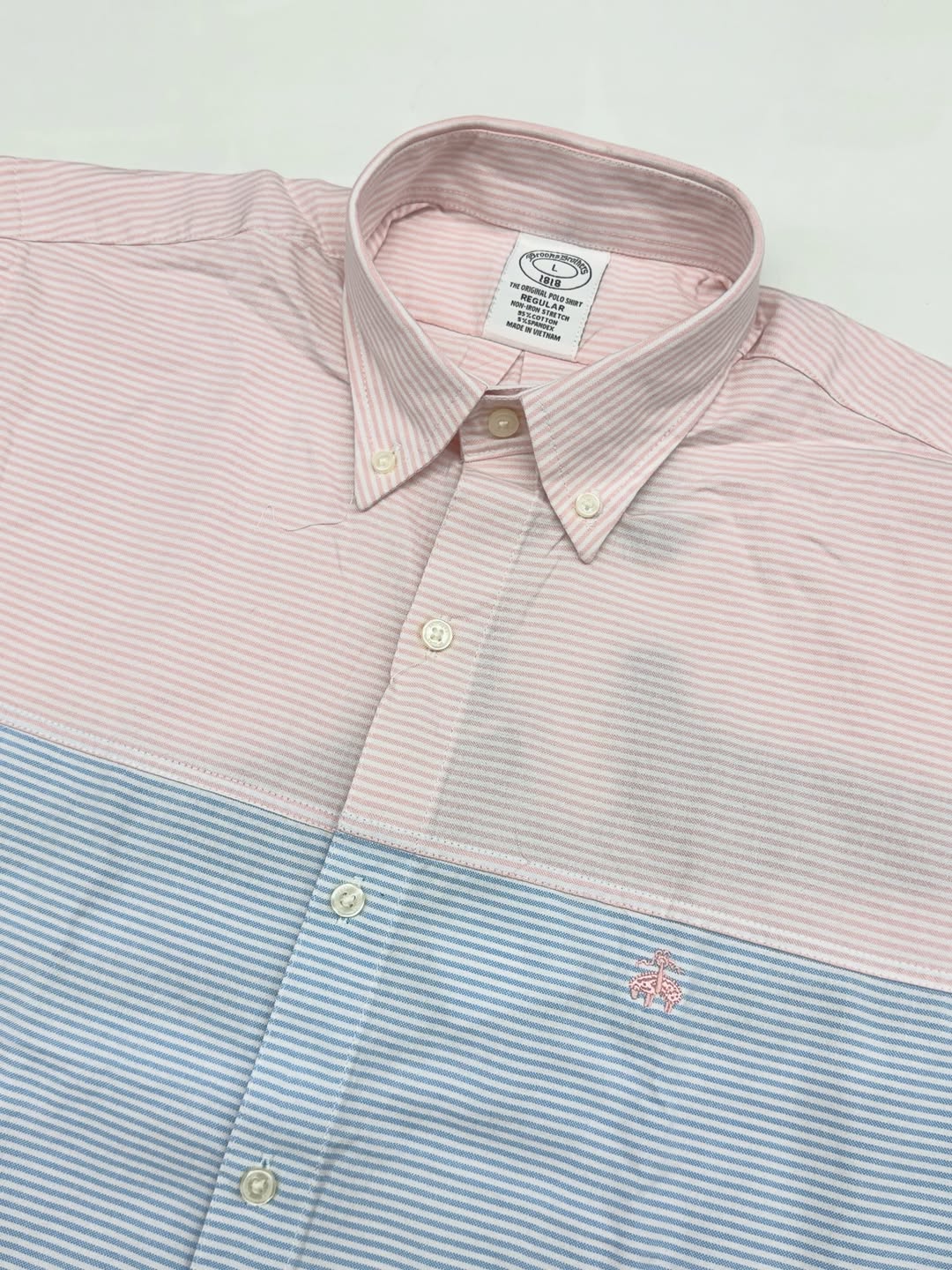 Men’s Multi-Pastel "Fun Shirt" – Striped Oxford Button-Down