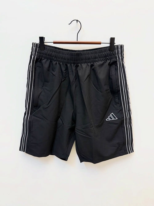 Adidas Men’s Performance 3-Stripe Training Shorts – Core Black