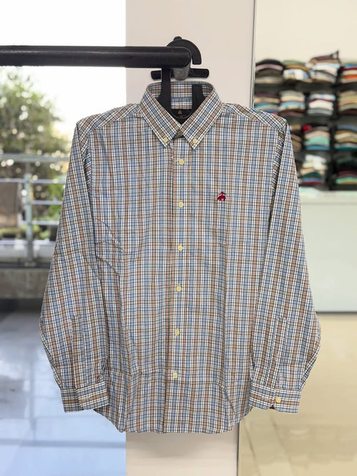 Brooks Brothers Tailored Fit Micro-Check Oxford Shirt