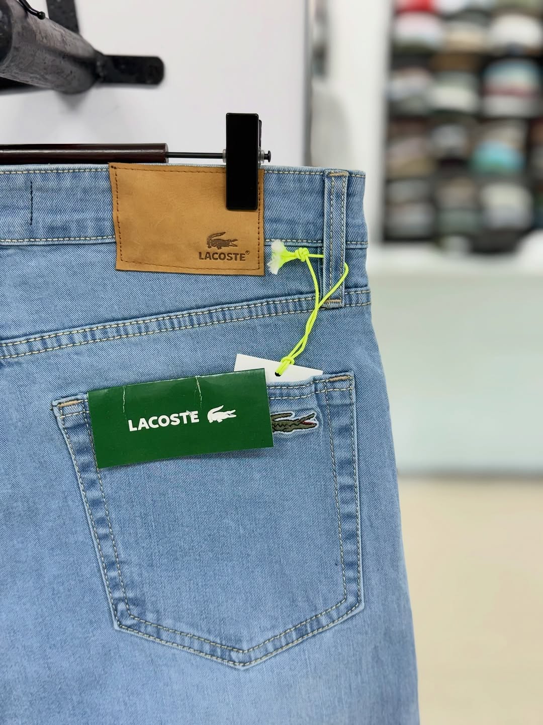 Lacoste Signature Croc Light Wash Slim Jeans